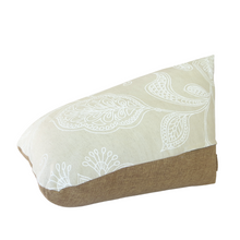 Load image into Gallery viewer, Sankalpa Meditation Cushion | Cream Doodle & Tan - Medium
