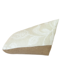 Load image into Gallery viewer, Sankalpa Meditation Cushion | Cream Doodle & Tan - Medium