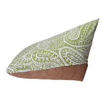 Load image into Gallery viewer, Sankalpa Meditation Cushion | Paisley Green & Tan - Medium